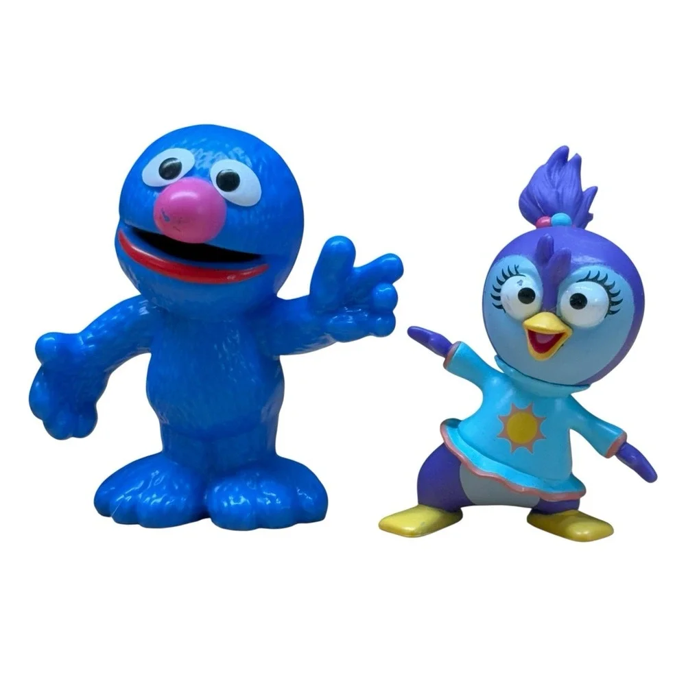 Sesame Street Big Bird Elmo Ernie Grover & Muppet Babies Summer Penguin Toy Lot